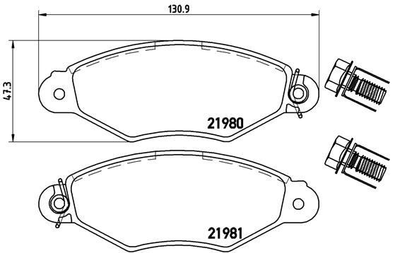Peugeot 206 Ön Fren Balatası BREMBO