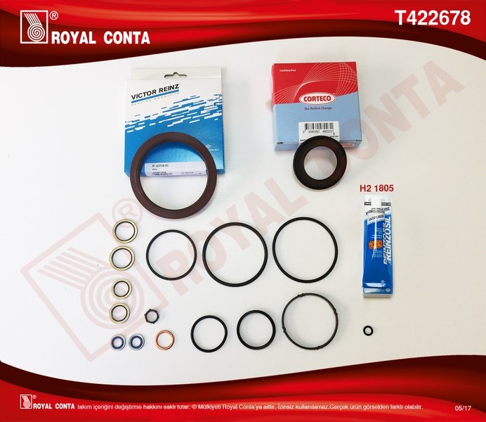 Peugeot 206 207 307 1007 Citroen C2 C3 C4 1.4 16V Alt Takım Contası Keçeli ROYAL