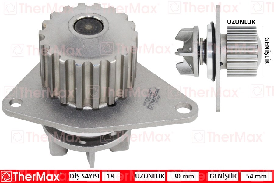 Peugeot 206 Devirdaim Su Pompası THERMAX