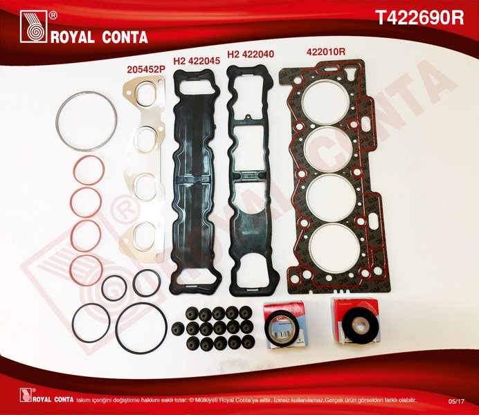 Peugeot 206 207 307 1007 Citroen C2 C3 C4 1.4 16V Üst Takım Contası Corteco... ROYAL