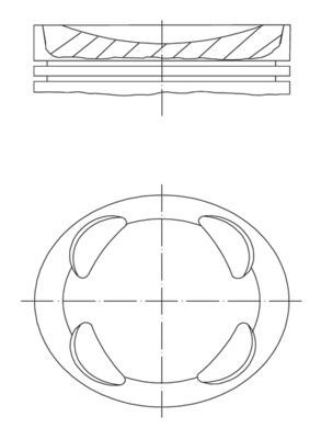 Piston Segman 0.50 77.50mm MAHLE