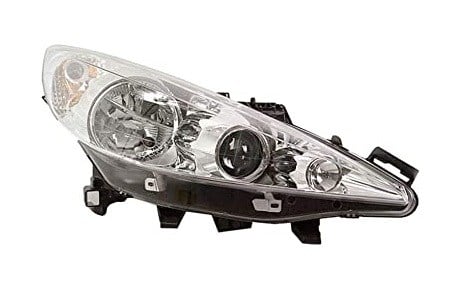 Peugeot 207 Sağ Far Hareketli Mercekli Beyaz Halojen H1.H7.W5W [07>15] PSA