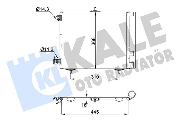 Peugeot 207 Klima Kondenseri 1.4 1.6 HDI Kurutucu ile KALE-RADYATOR
