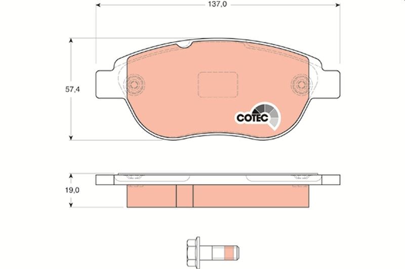 Peugeot 207 Ön Fren Balatası TRW