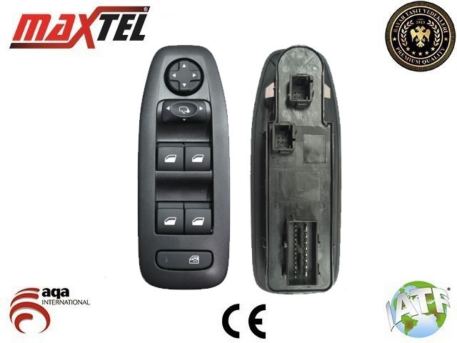 Peugeot 208 Cam Kaldırma Anahtarı Sol 13 Pin Ayna Katlamalı MAXTEL