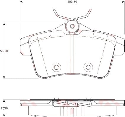 Peugeot 3008 5008 508 308 GTI RZC Citroen C4 DS4 DS5 Arka Fren Balatası SANGSIN