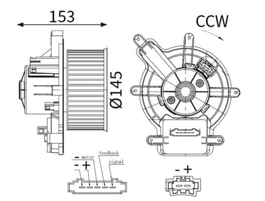 Peugeot 3008 5008 Citroen DS5 Kalorifer Motoru Blower MAHLE