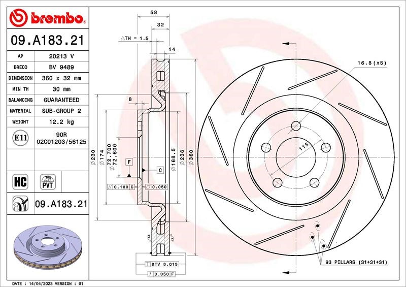Chrysler 300C Fren Diski BREMBO
