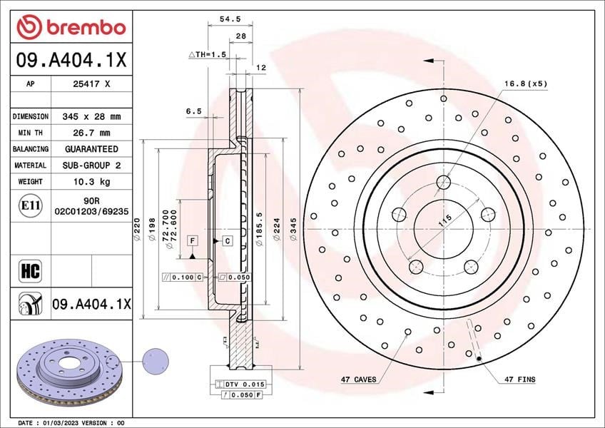 Chrysler 300C Fren Diski BREMBO