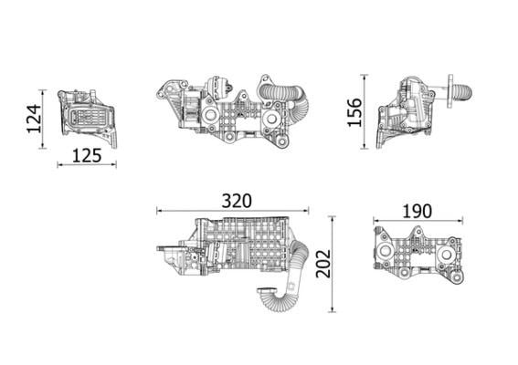 Peugeot 301 EGR Soğutucu Kütüğü MAHLE