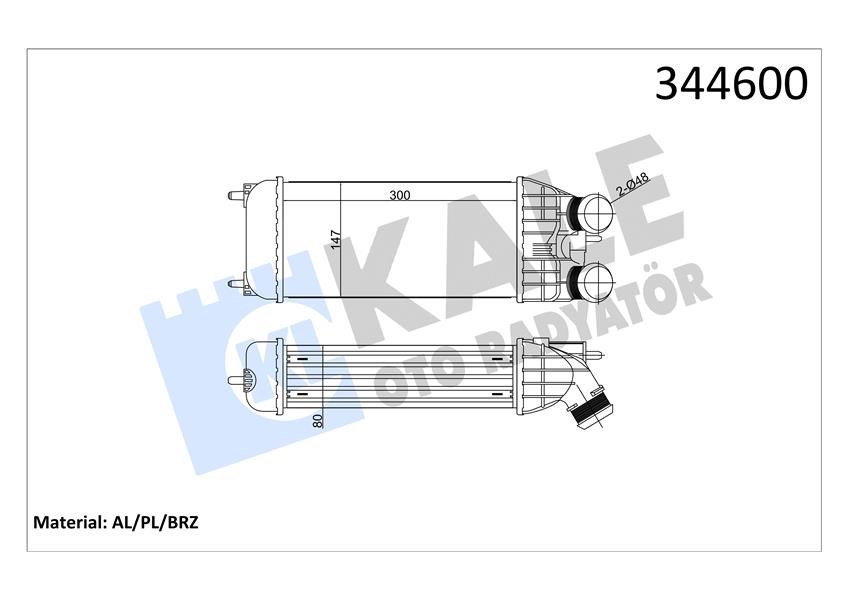 Peugeot 301 Turbo Radyatörü Intercooler KALE-RADYATOR