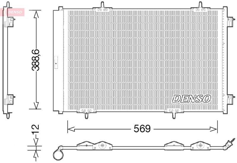 Peugeot 301 Citroen C-Elysee Klima Radyatörü Kondenseri DENSO