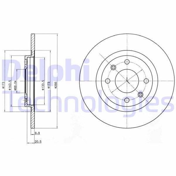 Peugeot 305 405 Citroen BX Ön Fren Aynası DELPHI