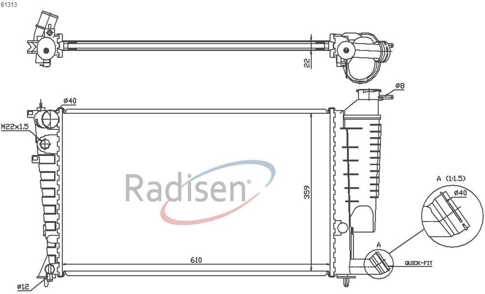 Peugeot 306 Radyatör Segmanlı RADISEN