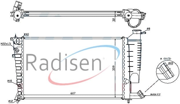 Peugeot 306 Radyatör 1.8-2.0 RADISEN
