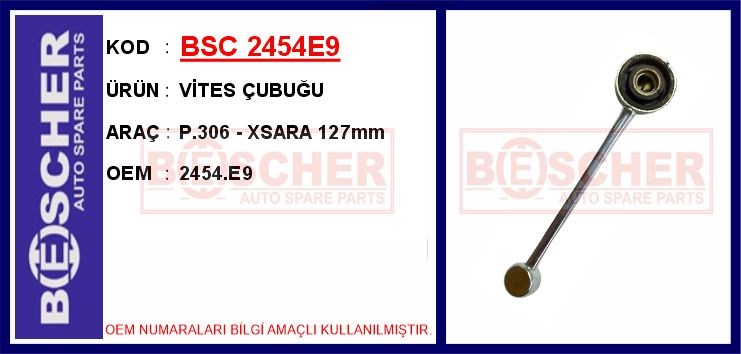 Peugeot 306 Vites Çubuğu 127mm BESCHER