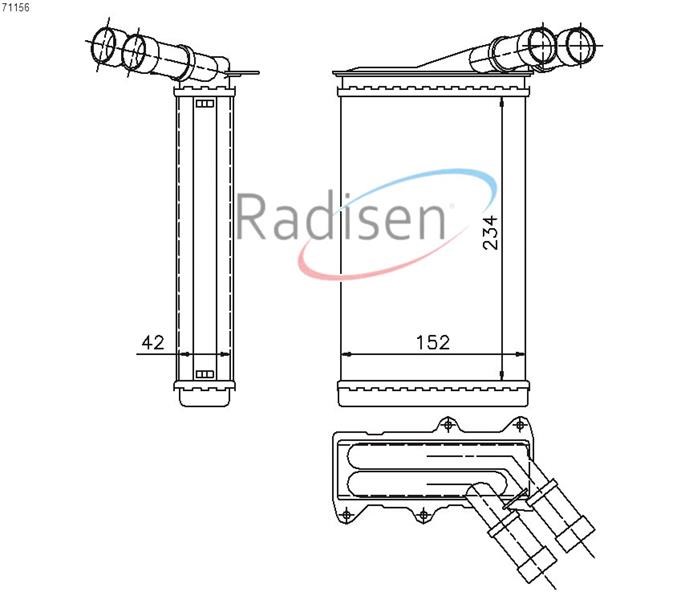 Peugeot 306 Kalorifer Radyatörü RADISEN