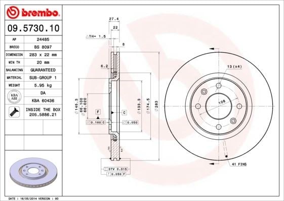 Peugeot 306 405 Citroen Xantia Xsara Ön Fren Aynası BREMBO
