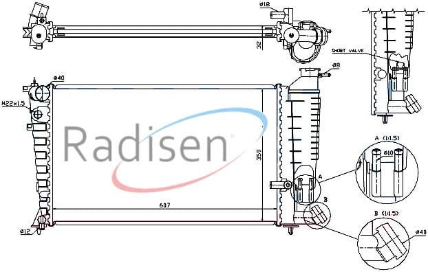 Peugeot 306 Radyatör 1.9 TD RADISEN