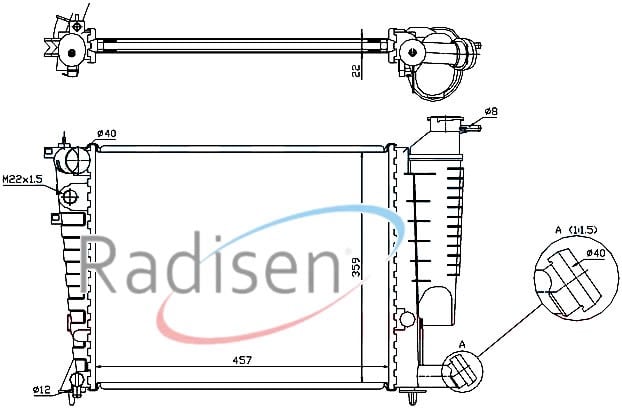 Peugeot 306 Radyatör Klimasız RADISEN