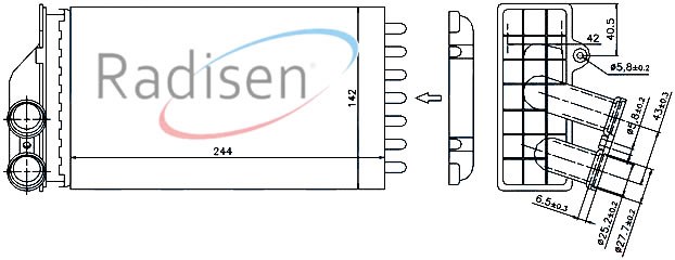 Peugeot 307 Kalorifer Radyatörü RADISEN
