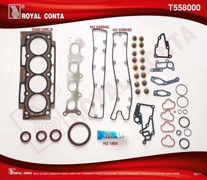 Peugeot 307 406 2.0 16V 136HP Motor Takım Conta Reinz Keçeli Subap Lastikli ROYAL