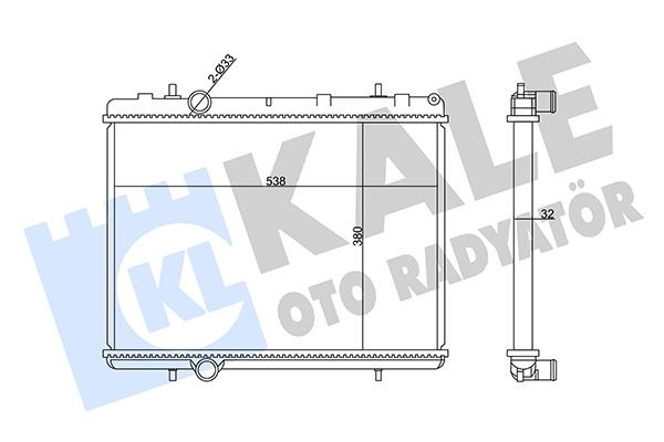 Peugeot 307 3008 RCZ Partner Tepee Berlingo 308 5008 Citroen C4 C4 II DS4 C4... KALE-RADYATOR