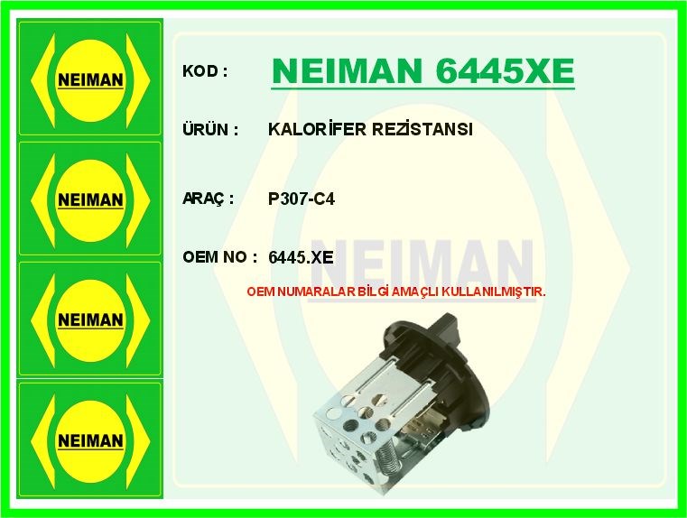Peugeot 307 Citroen C4 Kalorifer Rezistansı BESCHER