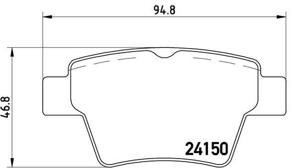 Peugeot 307 Arka Fren Balatası Küçük Tip BREMBO