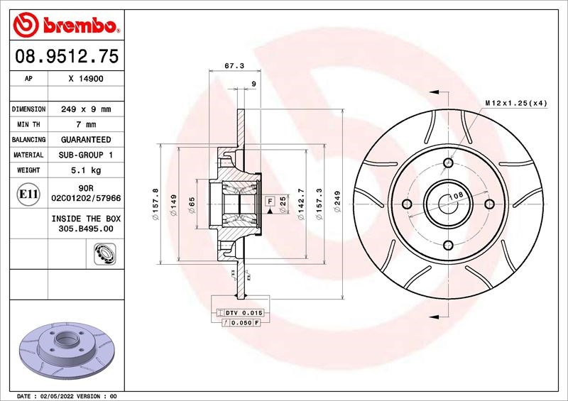 Peugeot 307 Citroen C4 Arka Fren Aynası Poryalı BREMBO