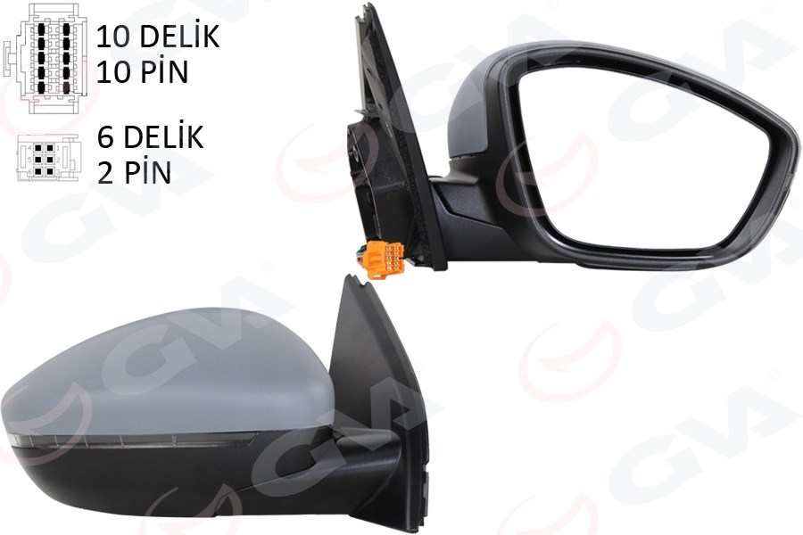Peugeot 308 Dış Dikiz Aynası Sağ Elektrikli Katlanabilir Isıtmalı Sensörlü... GVA