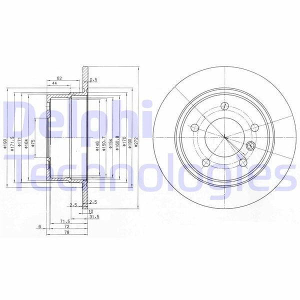BMW 316 Arka Fren Diski Deliksiz DELPHI