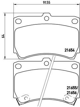 Mazda 323 Ön Fren Balatası BREMBO