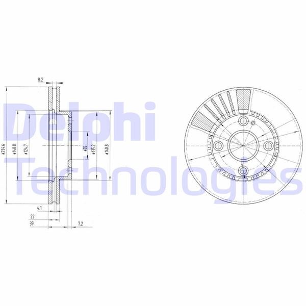 Mazda 323 Ön Fren Diski Delikli DELPHI