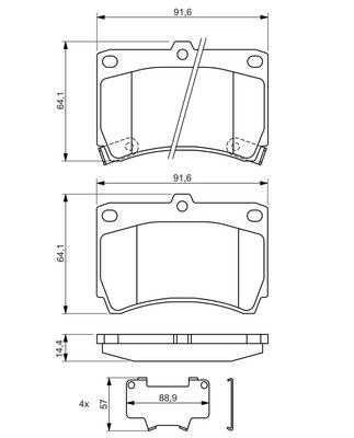 Mazda 323 Ön Fren Balatası BOSCH
