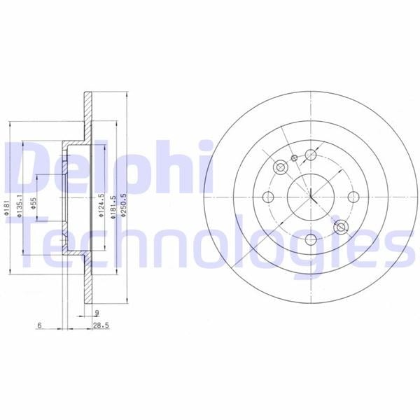 Mazda 323 Arka Fren Diski Deliksiz DELPHI