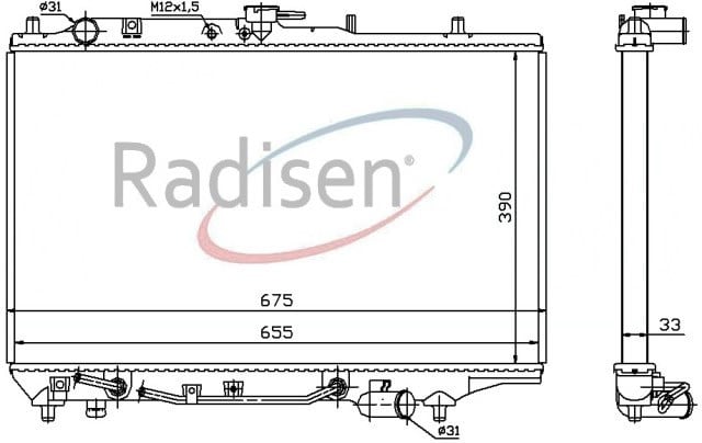 Mazda 323 Radyatör [Otomatik Vites] RADISEN