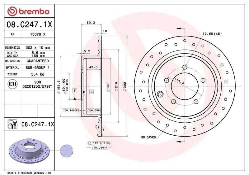 Peugeot 4007 4008 Citroen C4 Aircross C-Crosser Mitsubishi Outlander ASX... BREMBO