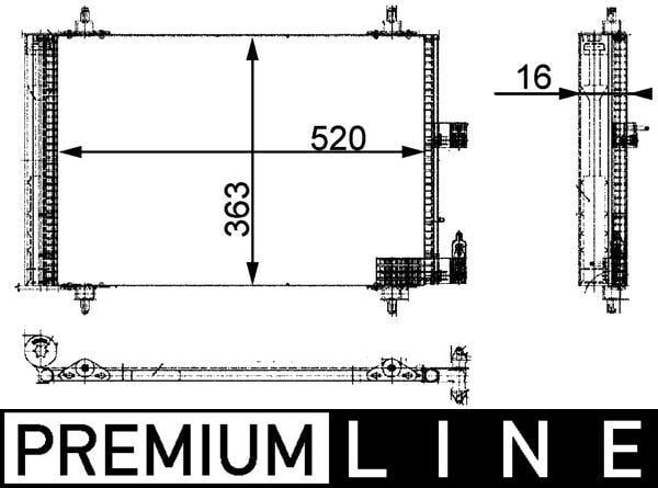 Peugeot 406 607 Citroen Xsara Klima Radyatörü Kondansörü MAHLE