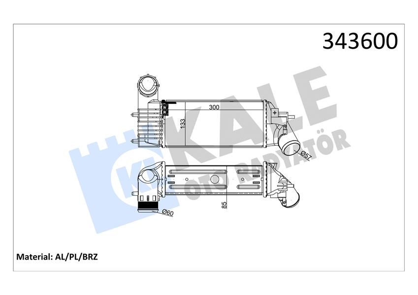 Peugeot 406 Turbo Radyatörü Intercooler KALE-RADYATOR