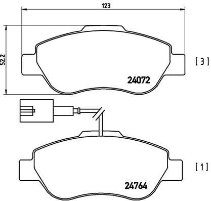 Fiat 500 Ön Fren Balatası BREMBO