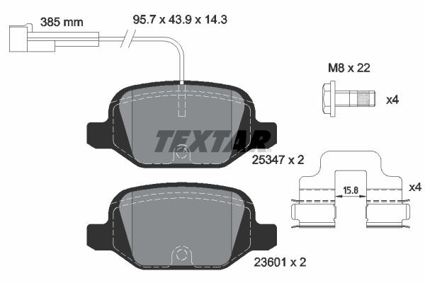 Fiat 500 Arka Fren Balatası TEXTAR
