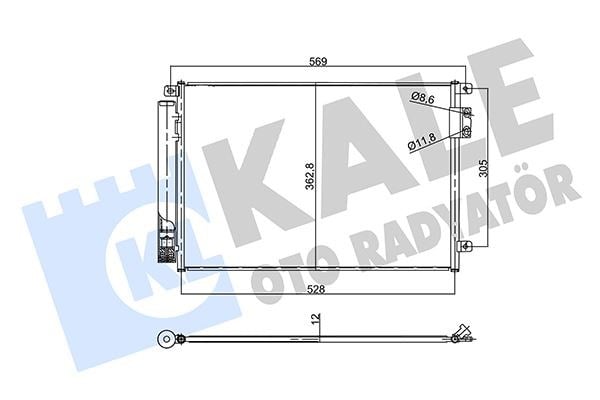 Fiat 500 Klima Radyatörü Otomatik Şanzıman Kurutuculu KALE-RADYATOR