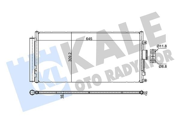 Fiat 500 Klima Radyatörü Kondenser Kurutucu ile KALE-RADYATOR