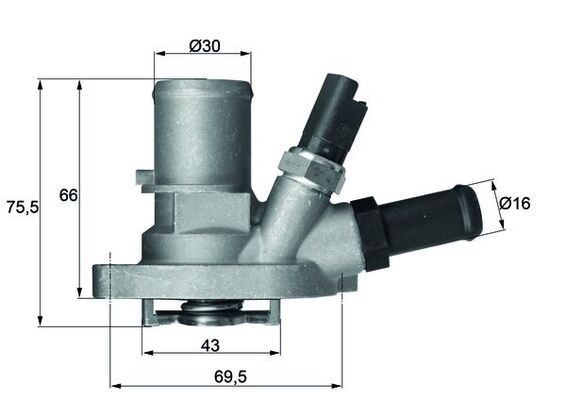 Fiat 500 Termostat Komple 88C MAHLE