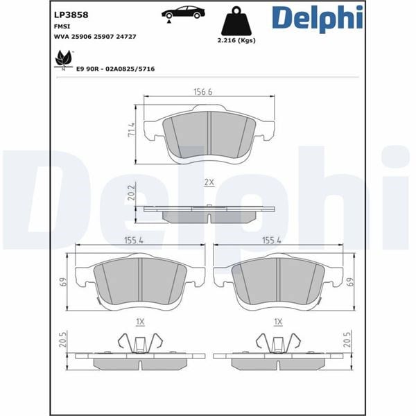 Fiat 500L Ön Balata DELPHI