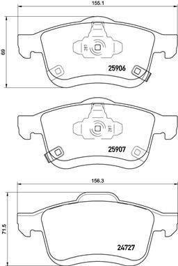 Fiat 500L Ön Fren Balatası BREMBO