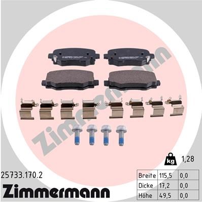 Fiat 500X Arka Fren Balatası ZIMMERMANN