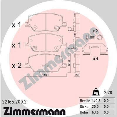 Fiat 500X Ön Fren Balatası Jeep Renegade Compass ZIMMERMANN