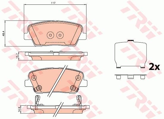 Fiat 500X Hyundai Genesis Coupe Jeep Compass Renegade Ön Arka Disk Balata TRW